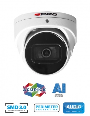 SPRO 4MP IP Turret Camera 2.8mm 50m IR AI PRO (White)
